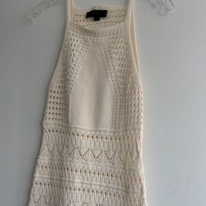 Zara Cream Crochet Mini Dress